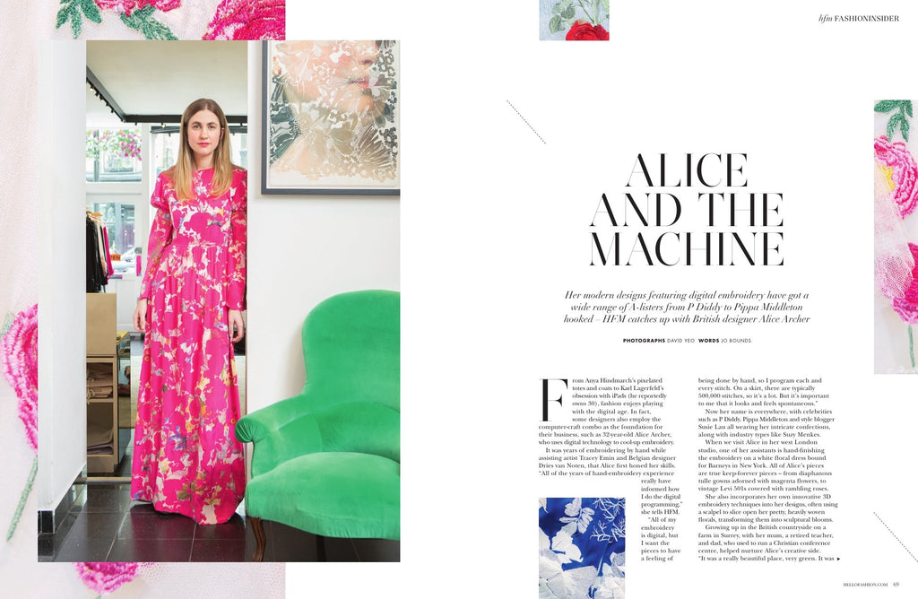 Alice Archer featured in Hello! Fashion Monthly Sept/Oct issue.