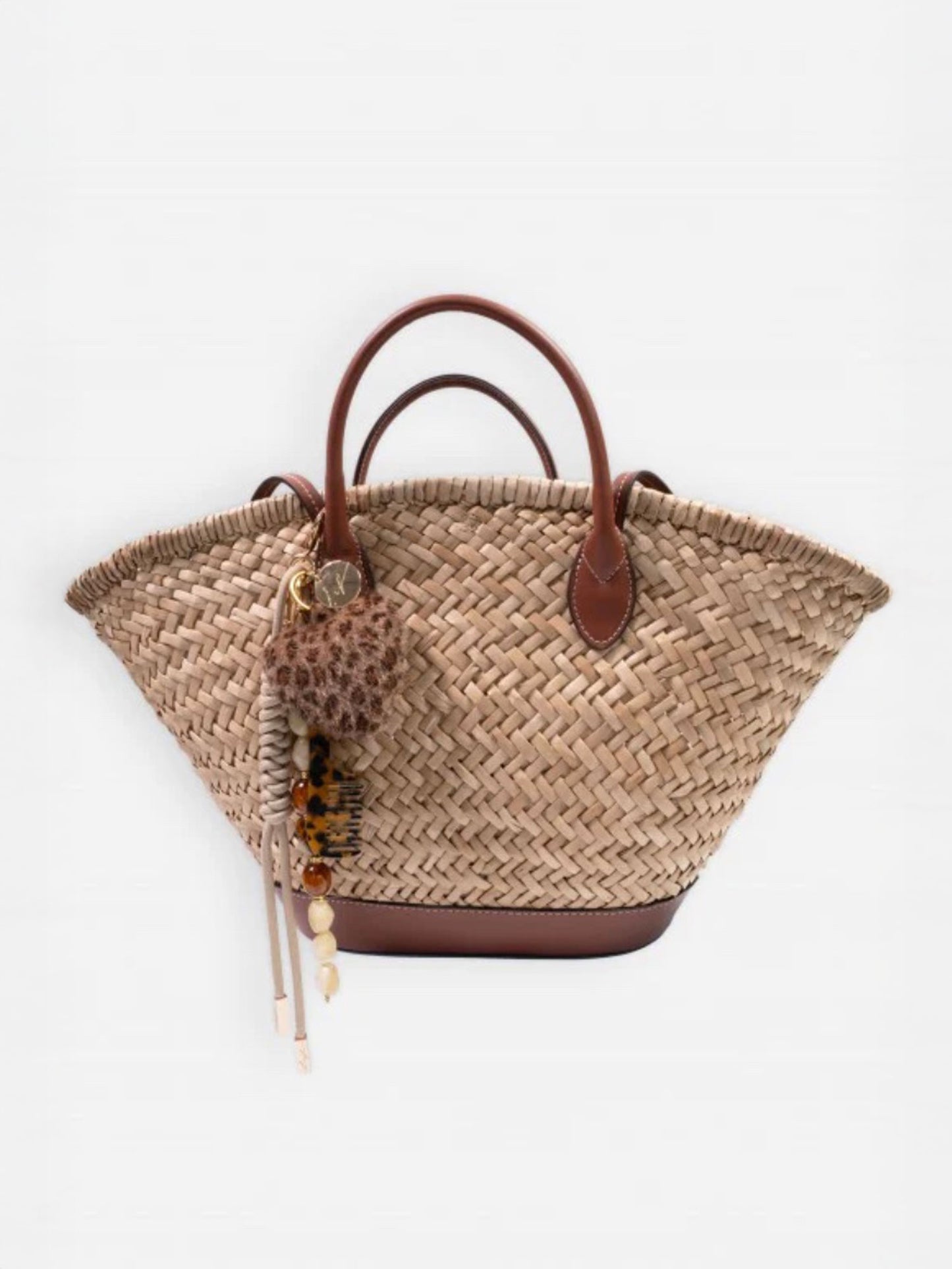 CHARM LEOPARD HEART BEIGE