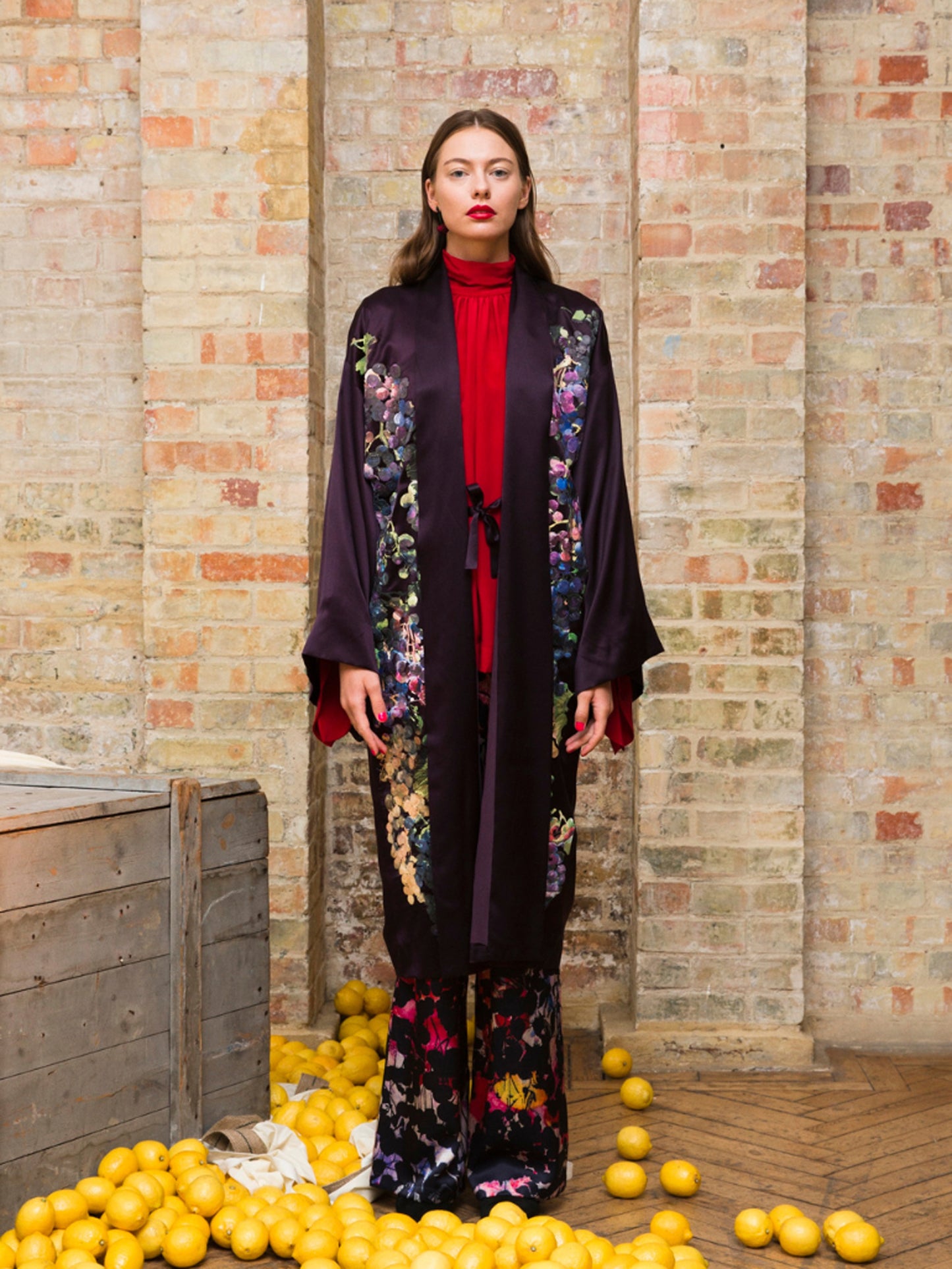 GIANNA LONG SILK KIMONO