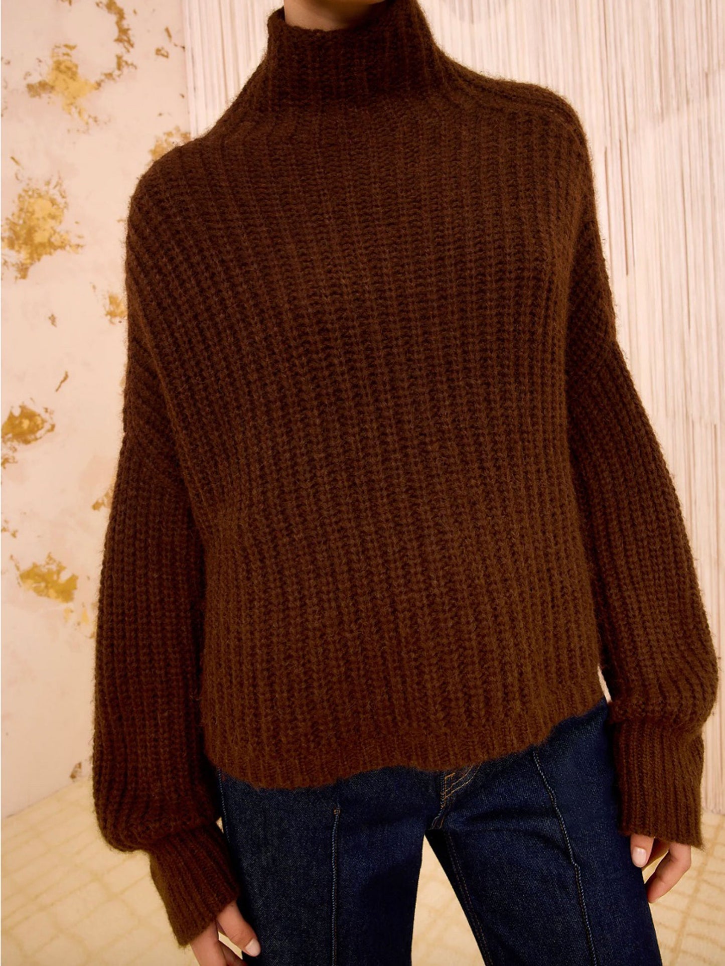 VERON ALPACA T-KNIT MAHOGANY