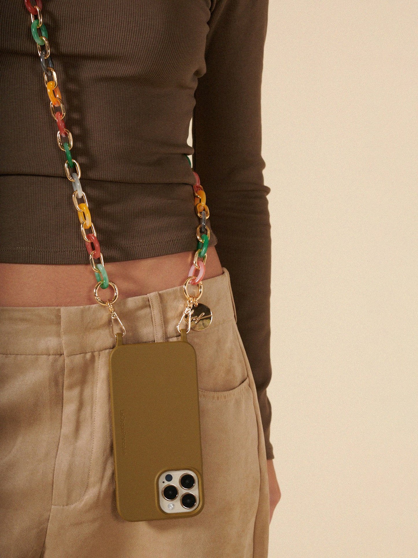 CASSY PHONE CHAIN MULTICOLOUR - 120CM