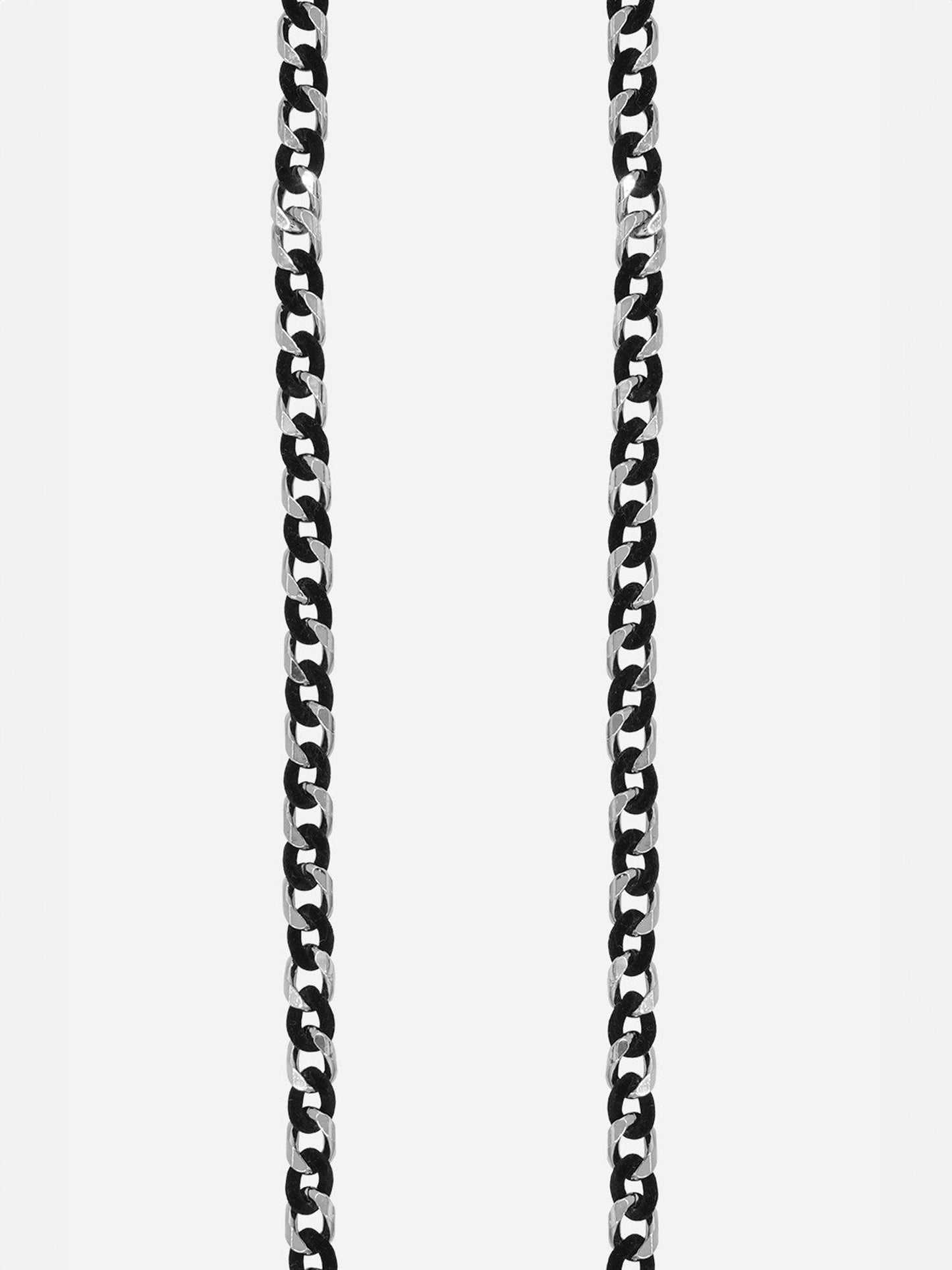 SONA VELVET PHONE CHAIN BLACK SILVER - 120CM