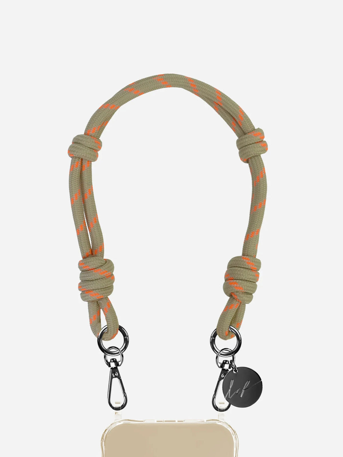 LIAM PHONE CORD STRIPE GOLD ORANGE 40CM
