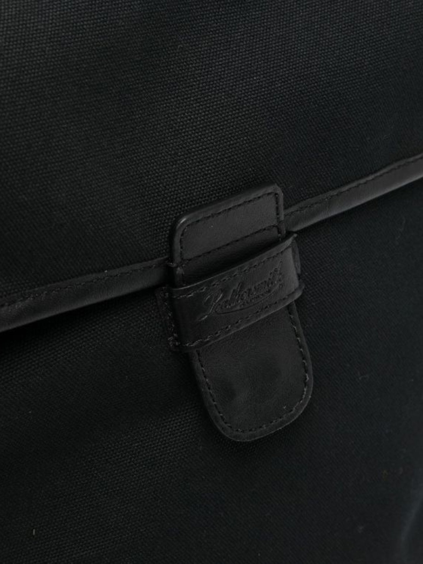 SAC MESSAGER EN TOILE UNI NOIR