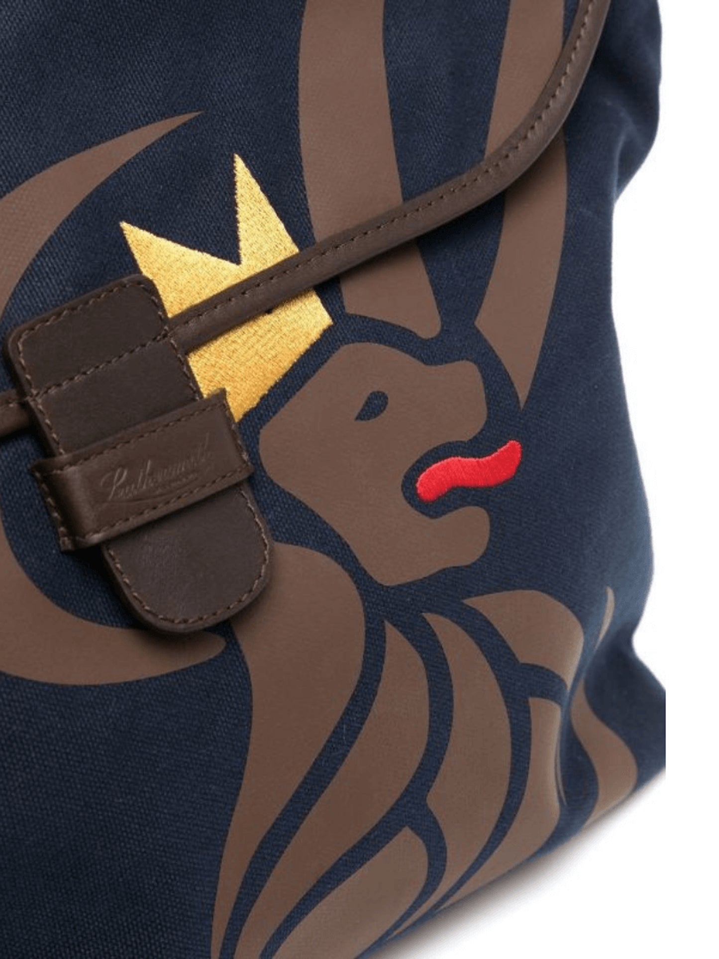 SAC MESSAGER EN TOILE LION BLEU MARINE