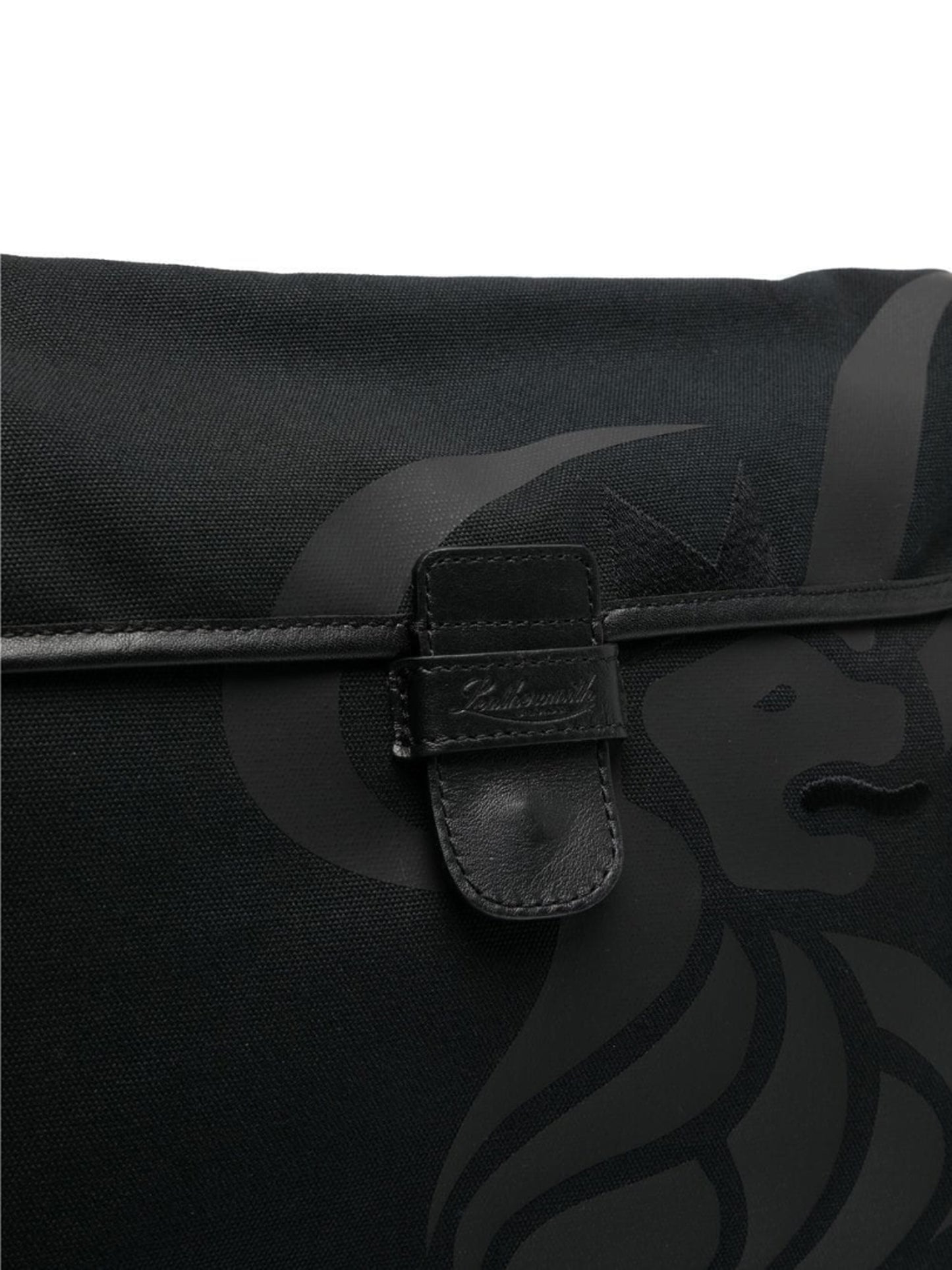 SAC MESSAGER EN TOILE LION NOIR