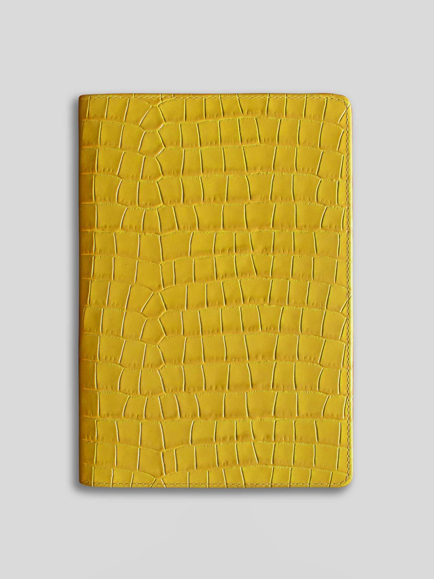 MAYFAIR REFILLABLE DIARY/NOTEBOOK WALLET CROC YELLOW