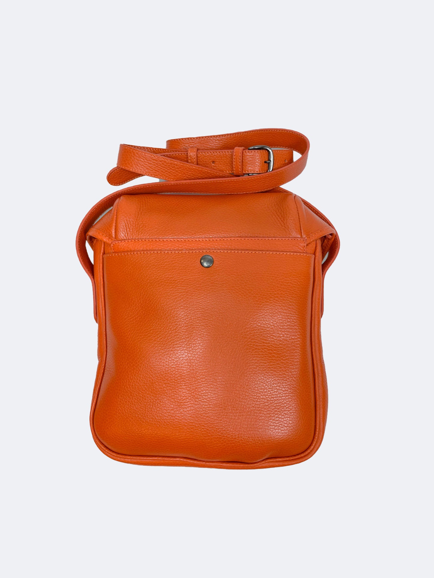 LEATHER CROSS BODY BAG ORANGE