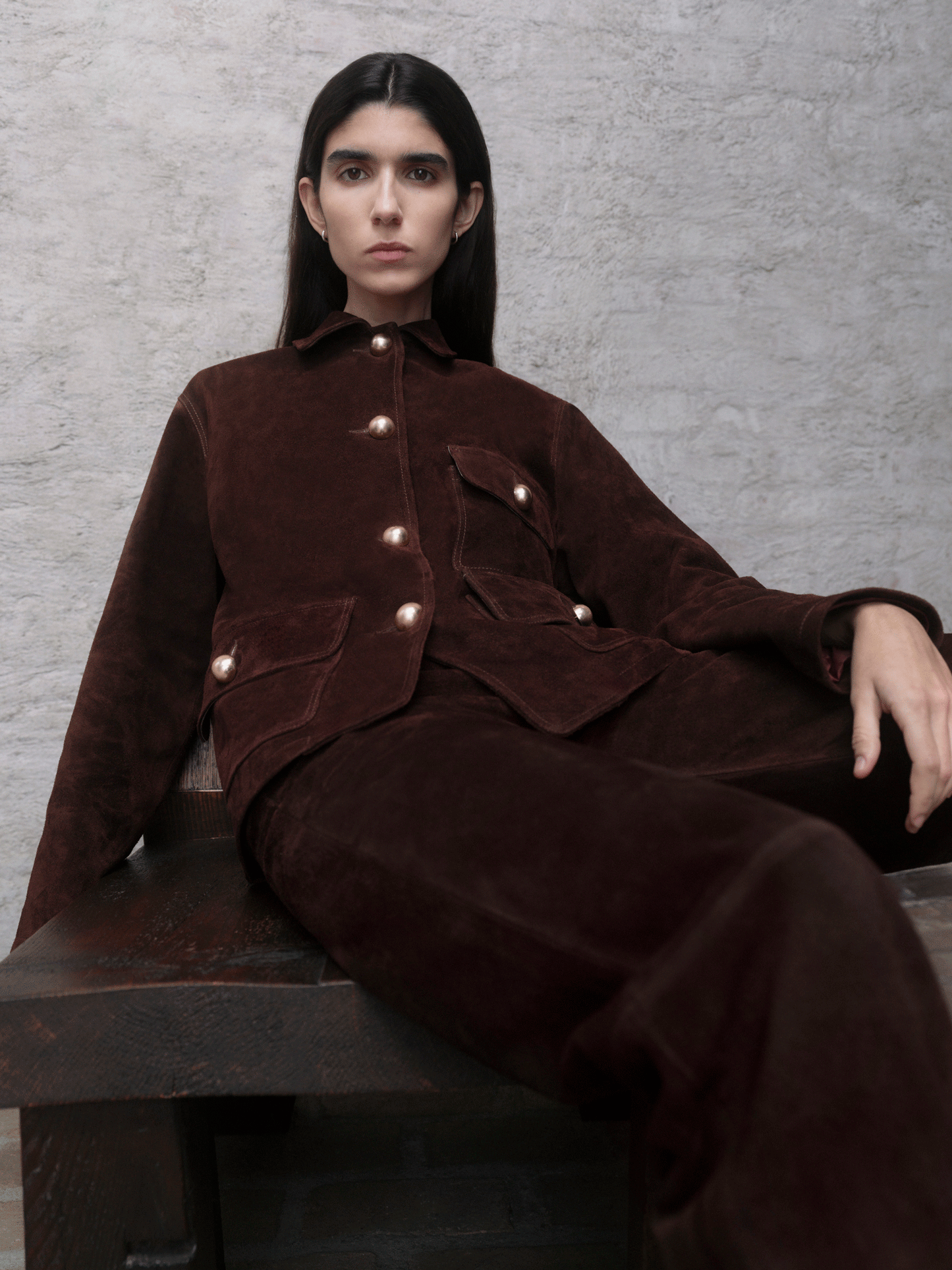 ROSIA SUEDE JACKET 3PKT SHIRAZ