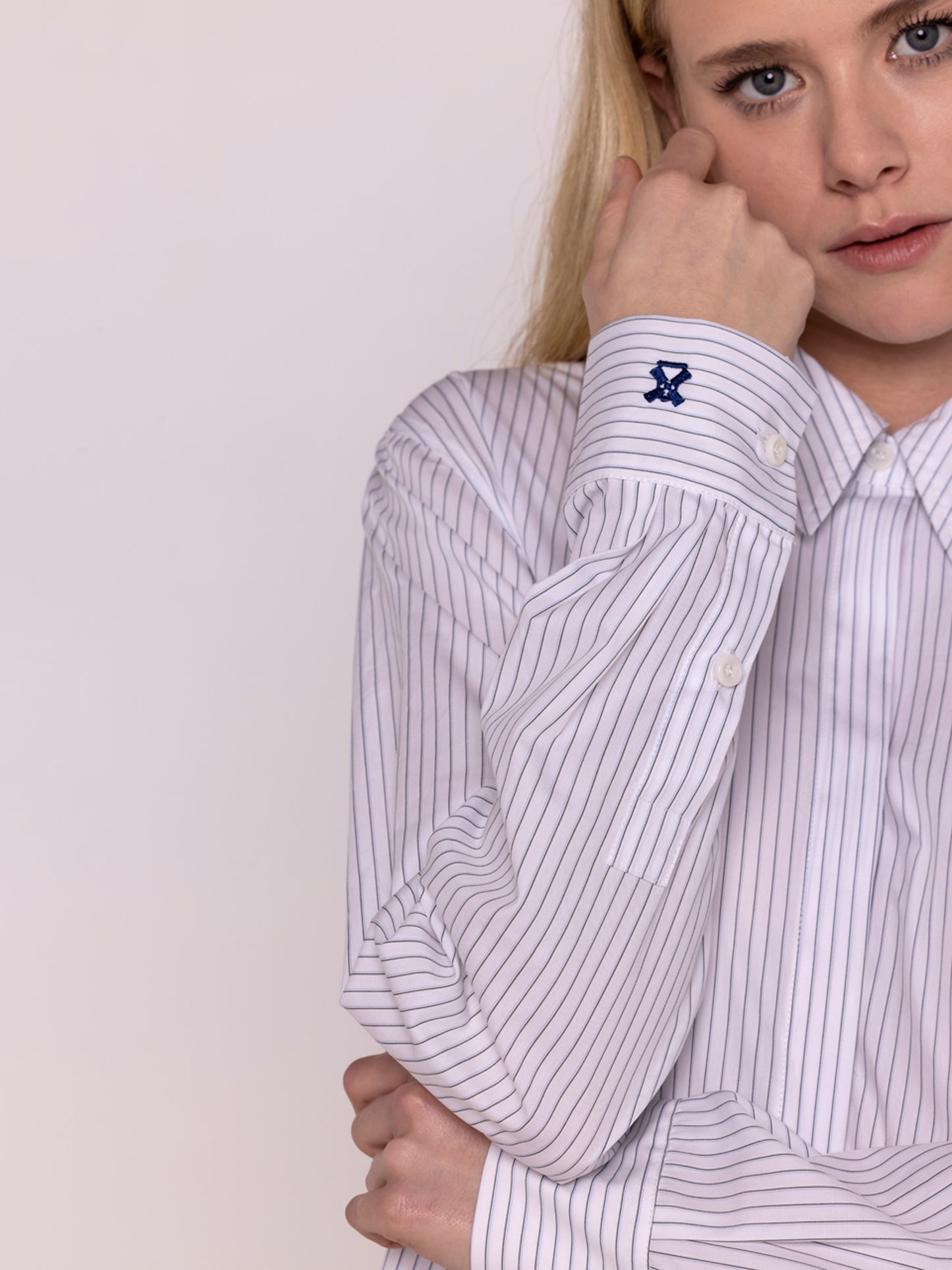 PINSTRIPE WHITE SHIRT