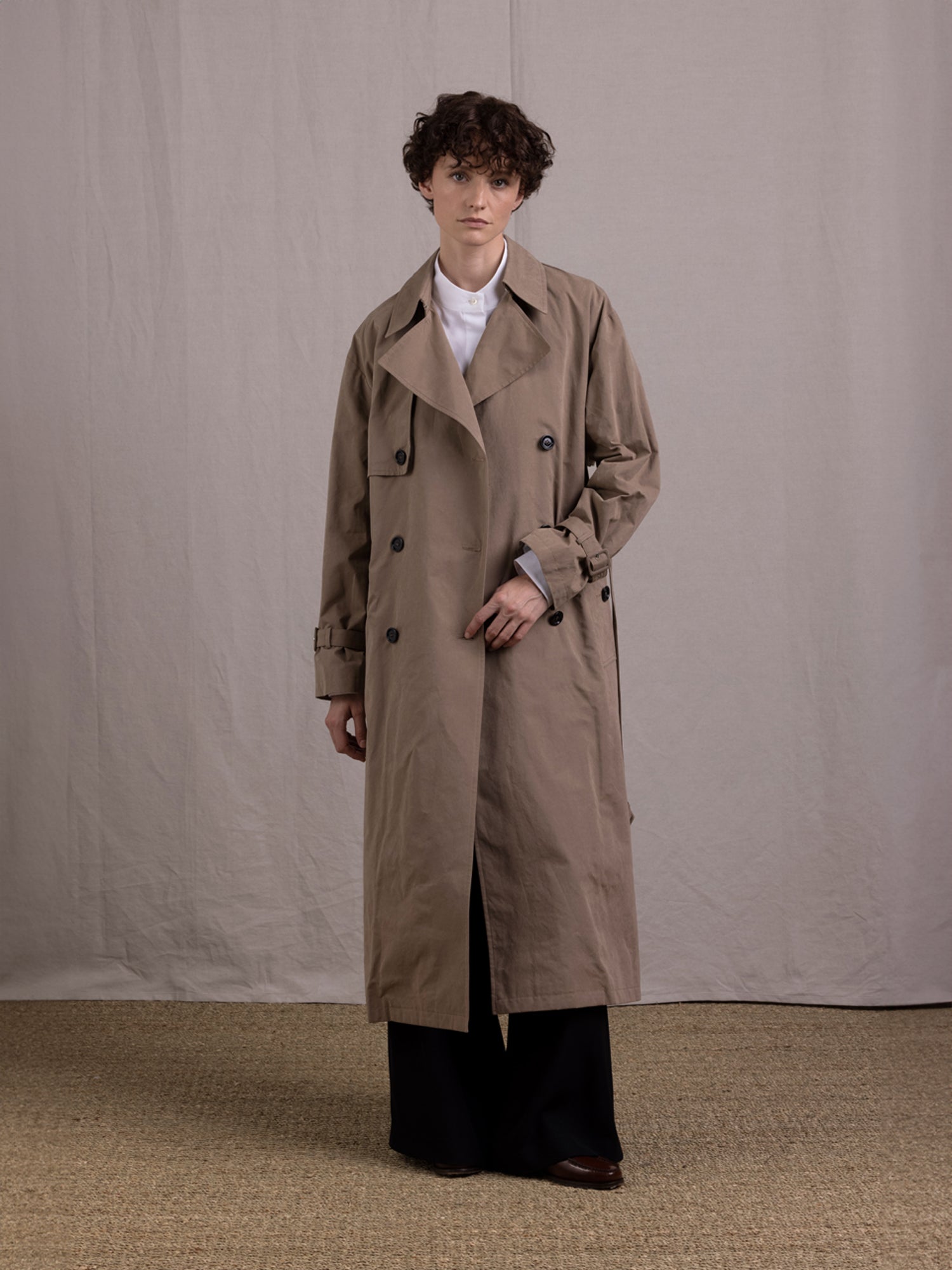 TRENCH COAT BELTED TAUPE – The Place London