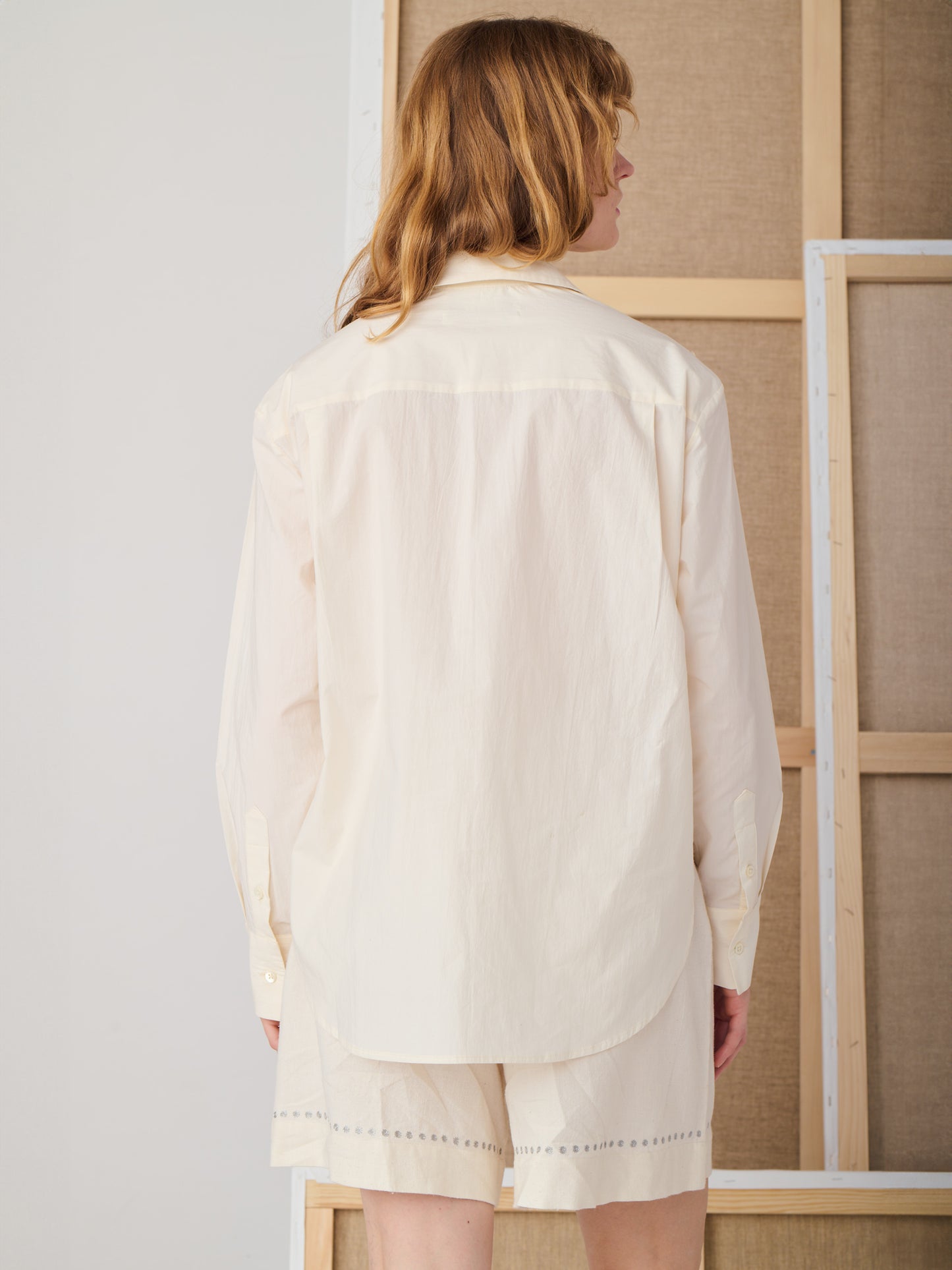 MILOU EMBROIDERED SHIRT ECRU