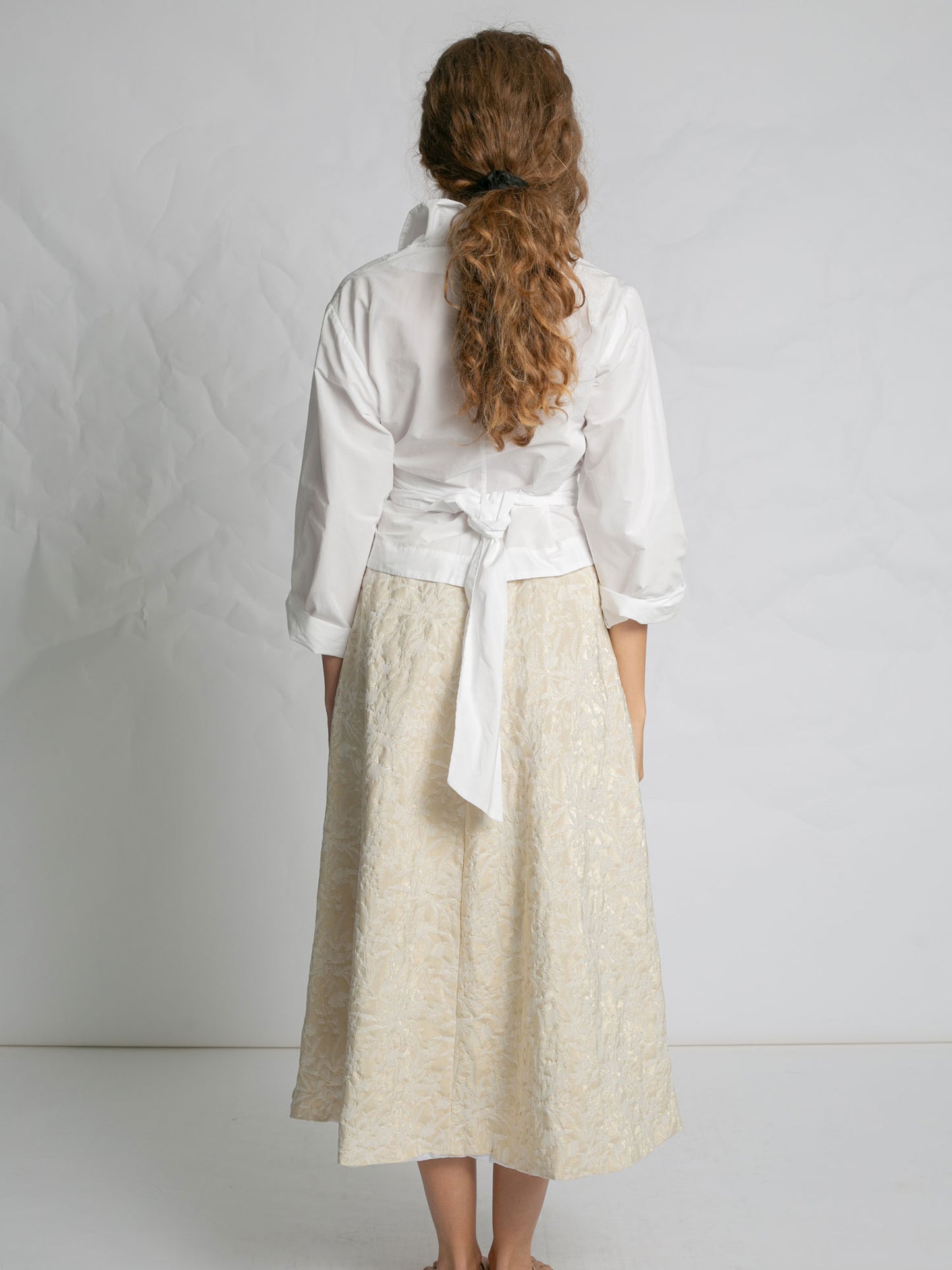 JUPE SKIRT GOLD JAQUARD GOLD