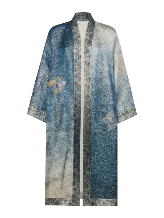 KIMONO JACKET LUREX FLORAL
