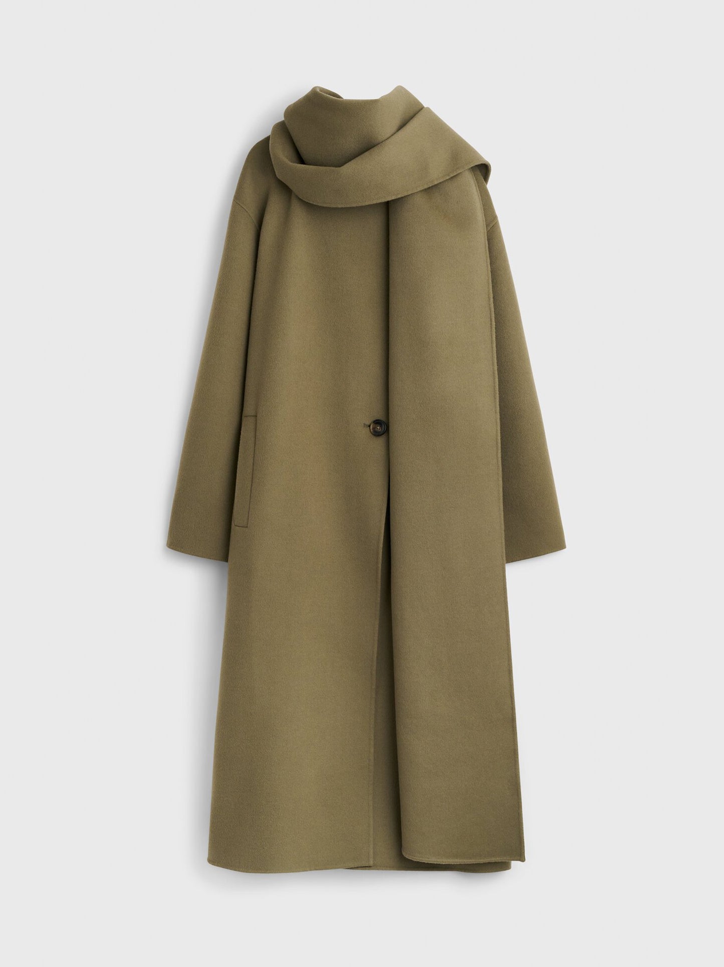 REGO SCARF COAT MOSS AGATE