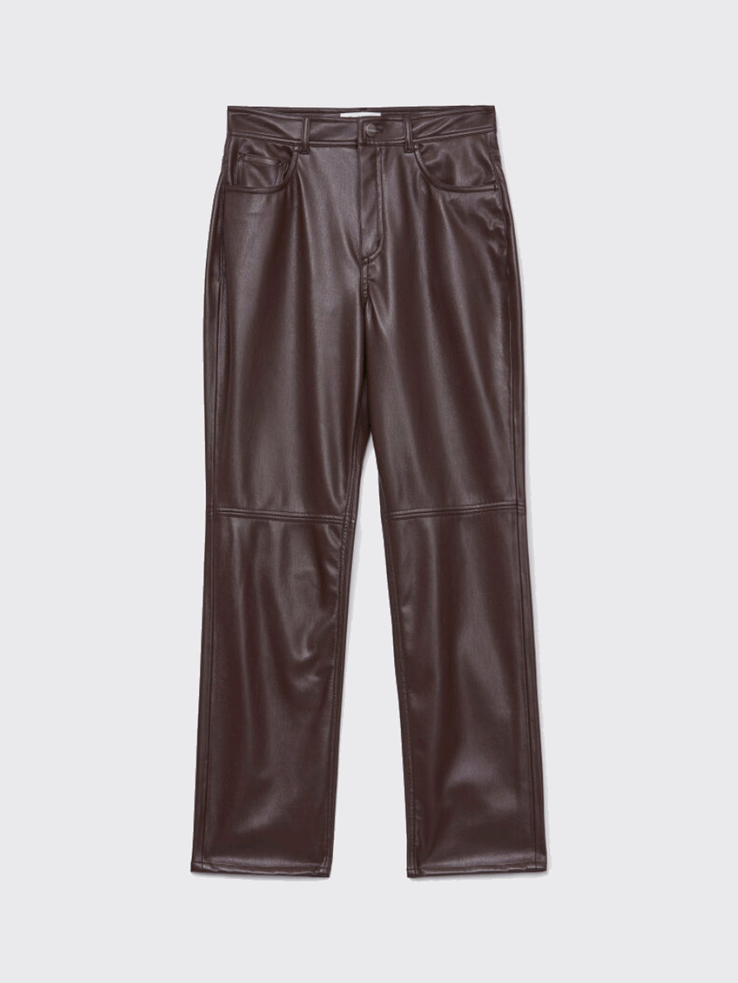 LOURA LEATHER TROUSERS CHOCOLATE