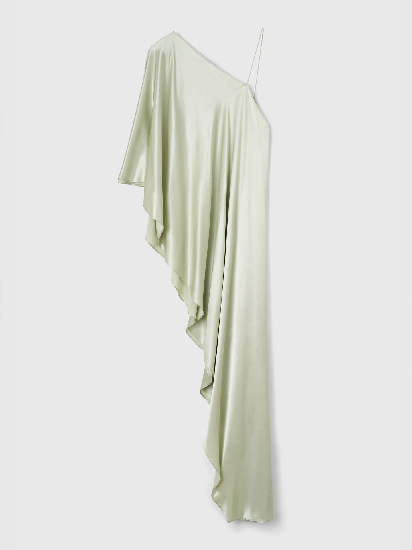 MELISSA ASYMMETRIC DRAPED TOP DUSTY GREEN