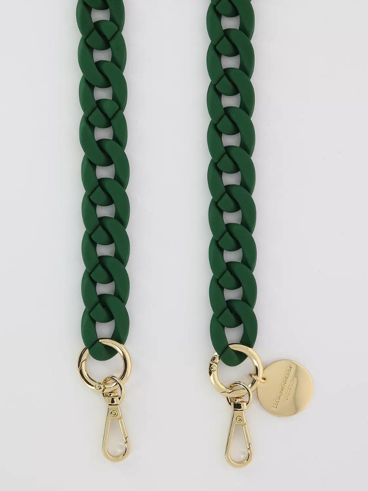 SARAH PHONE CHAIN MATTE FIR GREEN - 120CM