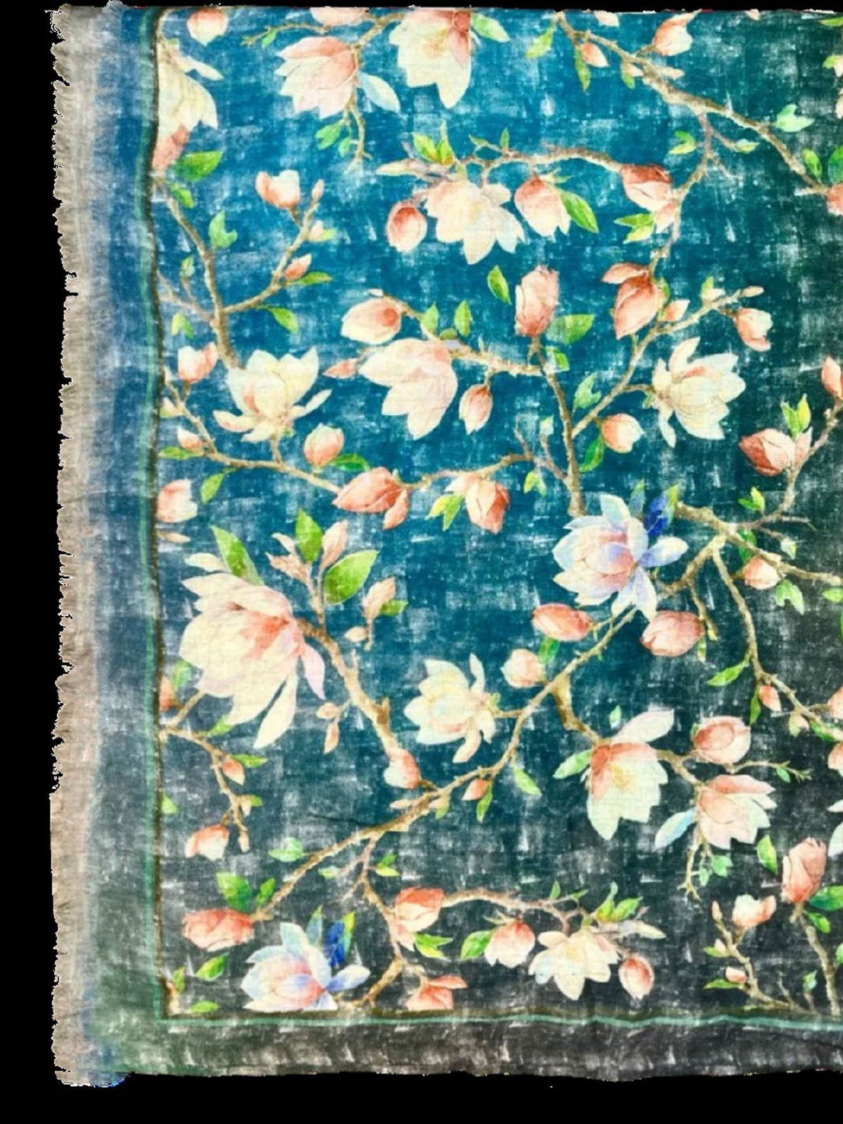 19780-C/MERE SCARF FLORAL AQUA