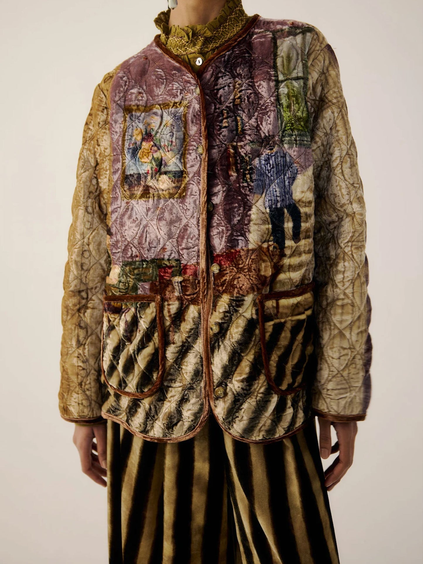 QUILTED JACKET- LIVING ROOM PRINT MULTI