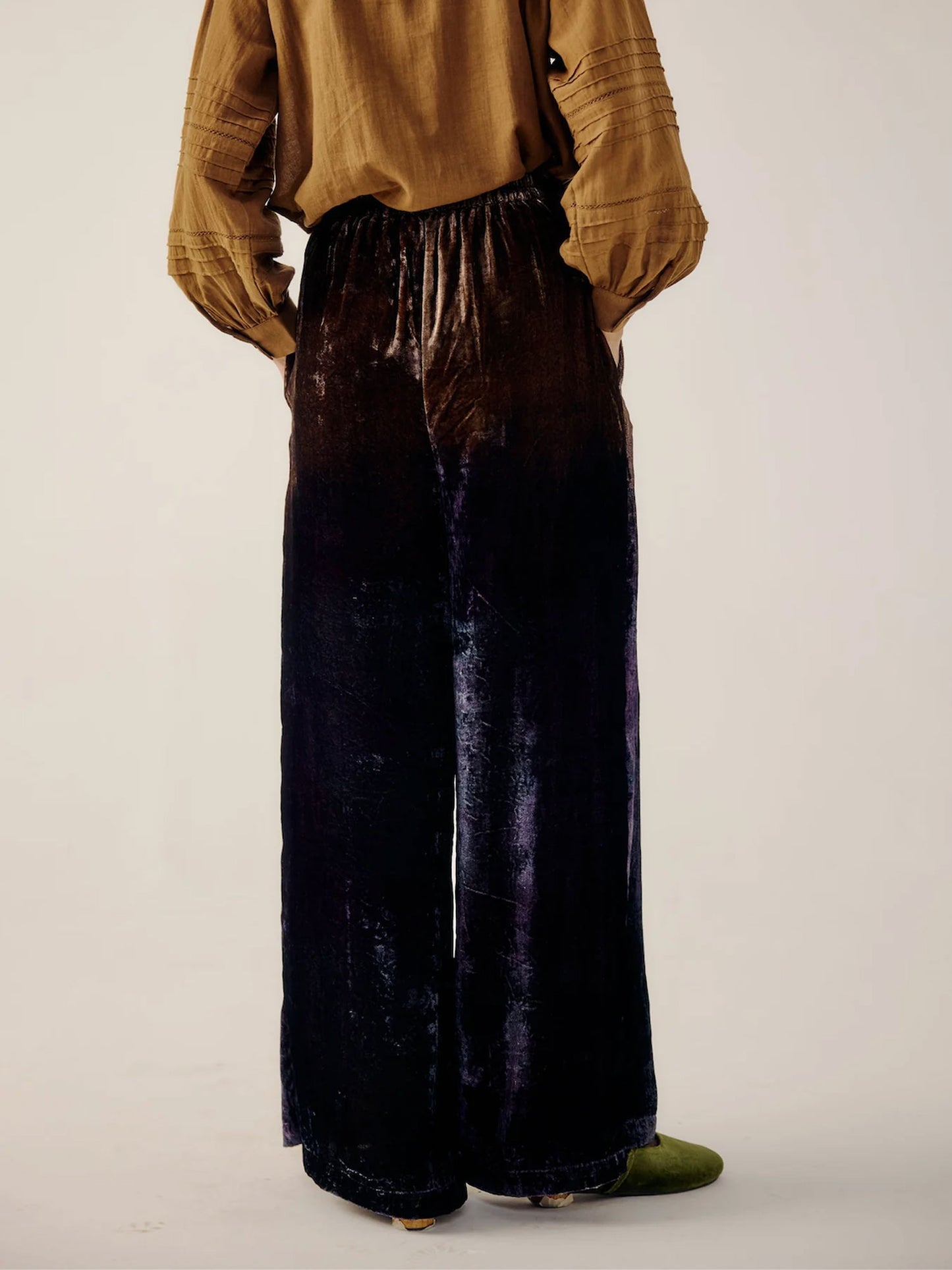 LOUNGE PANTS VELVET BROWN PURPLE