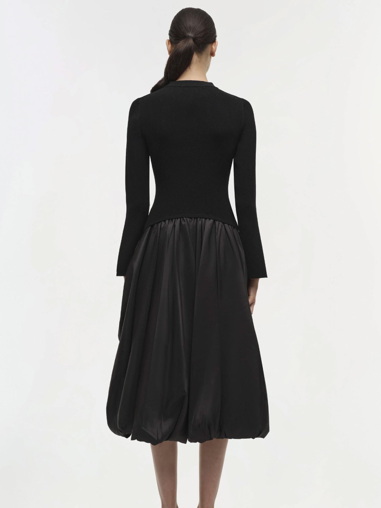 KENLIE LS KNIT DRESS BLACK