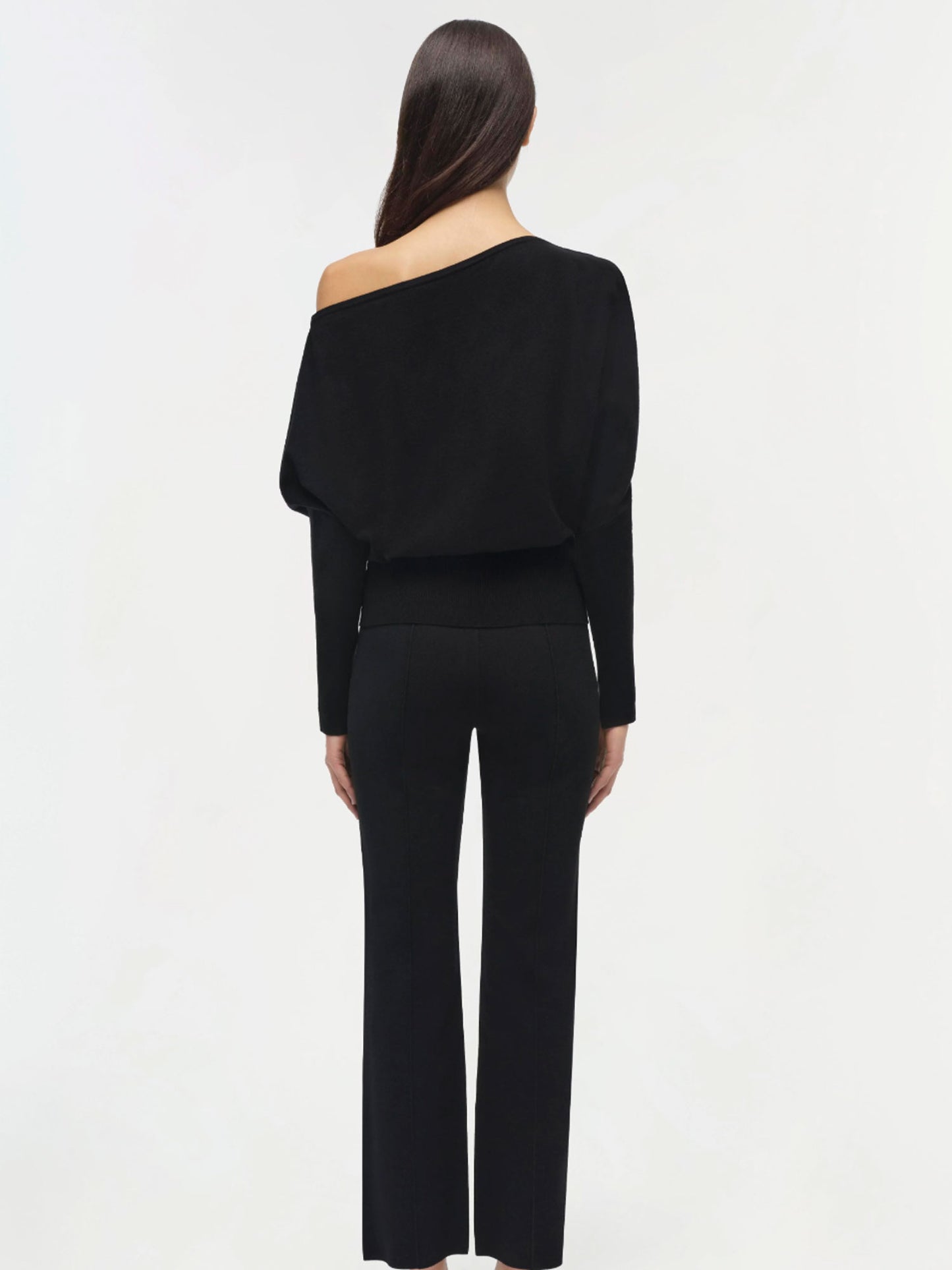 LAVINA DRAPED KNITWEAR BLACK