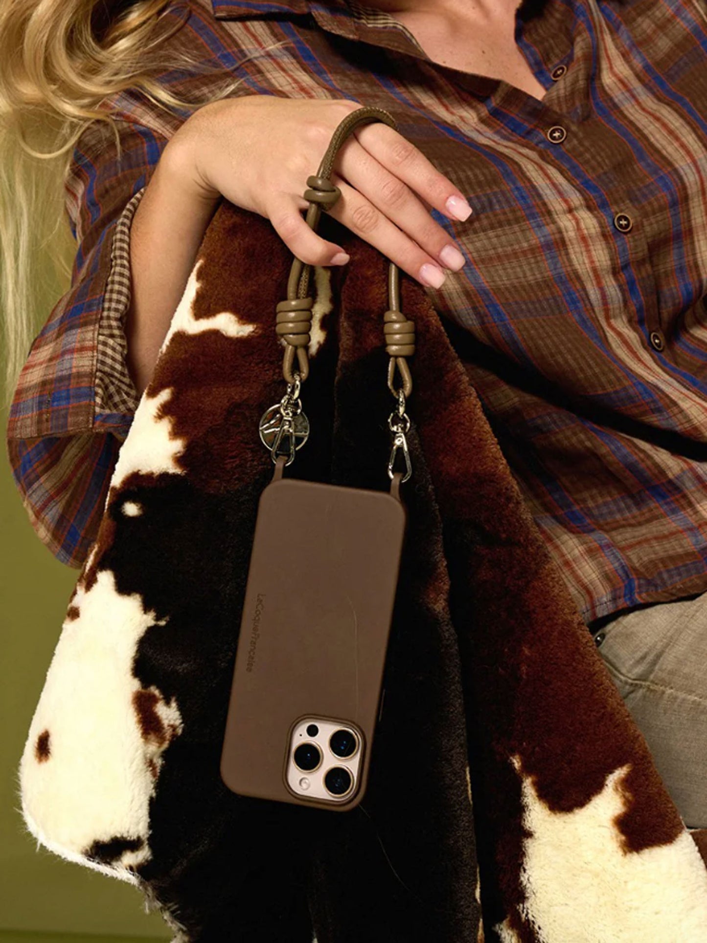 NOLAN PHONE CORD TAUPE - 40CM