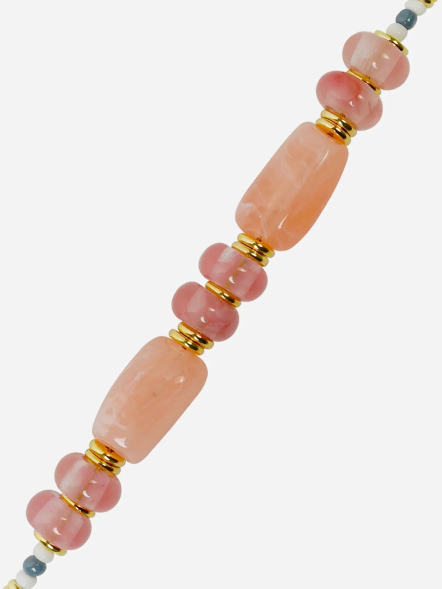 NESSY PHONE CHAIN PERLES ROSES - 120CM