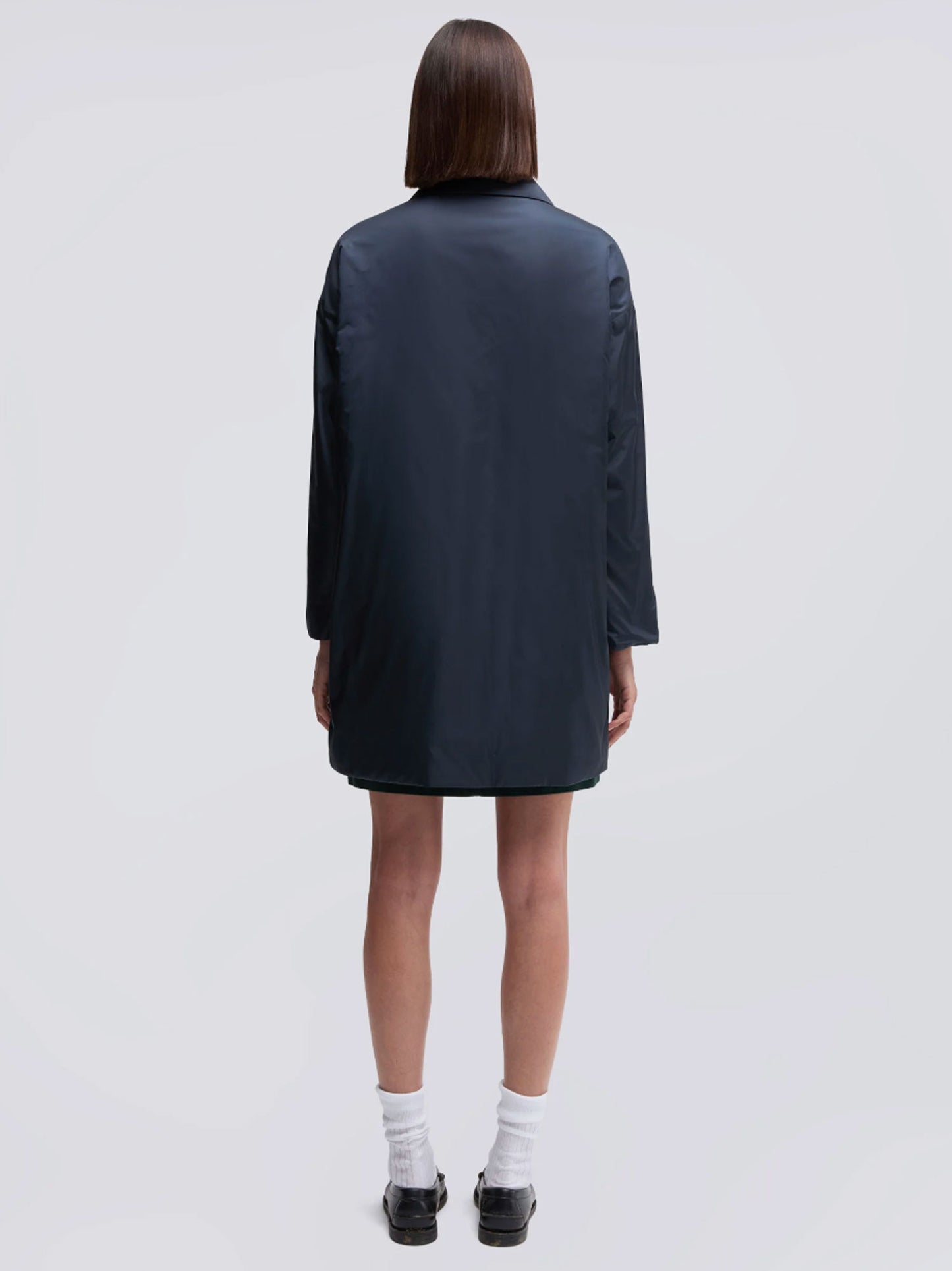 CLASSIC NAVY NYLON COAT