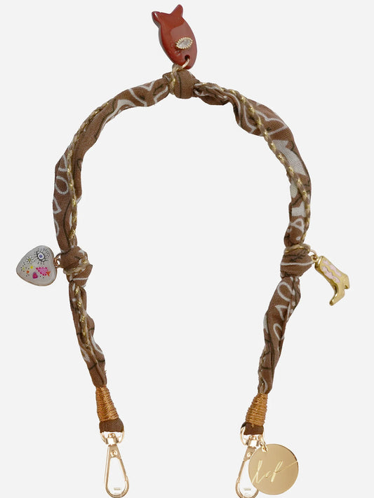 LAIA PHONE CHAIN CHARMS BROWN - 40CM