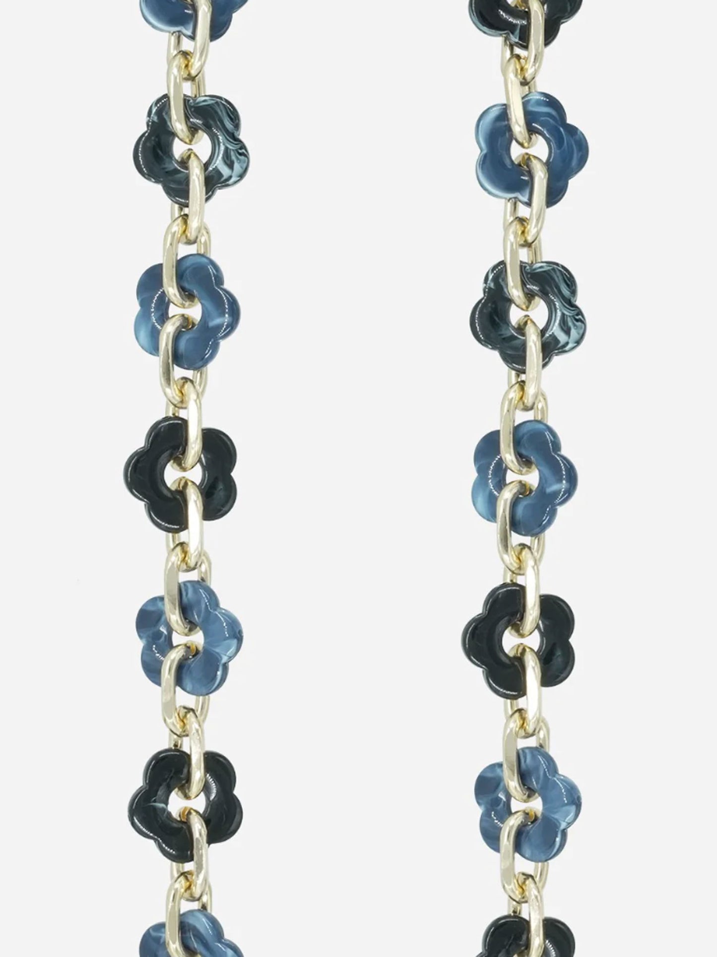 CASSY PHONE CHAIN FLEURS BLUE - 120CM
