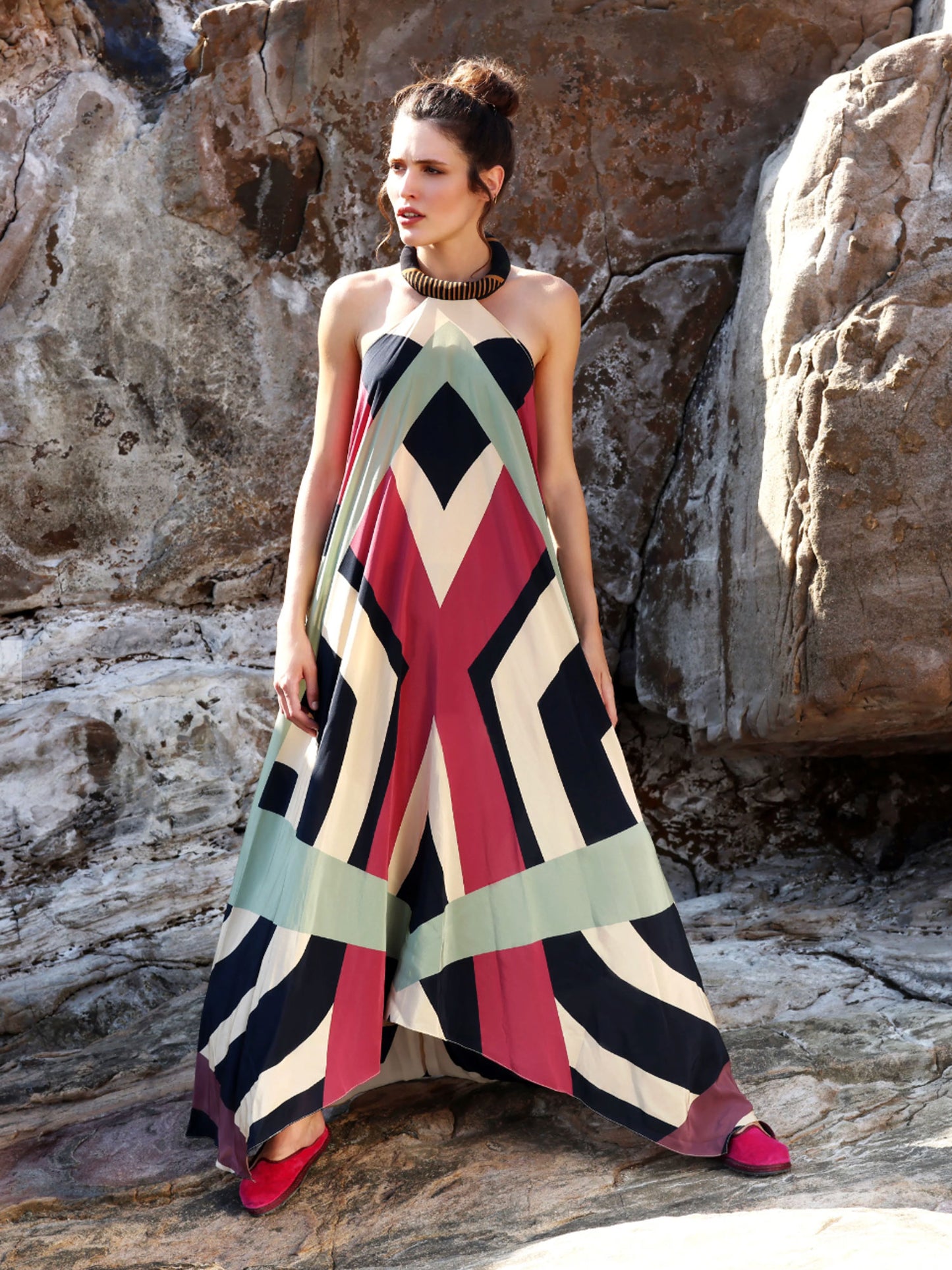 P148 SILK SABA DRESS