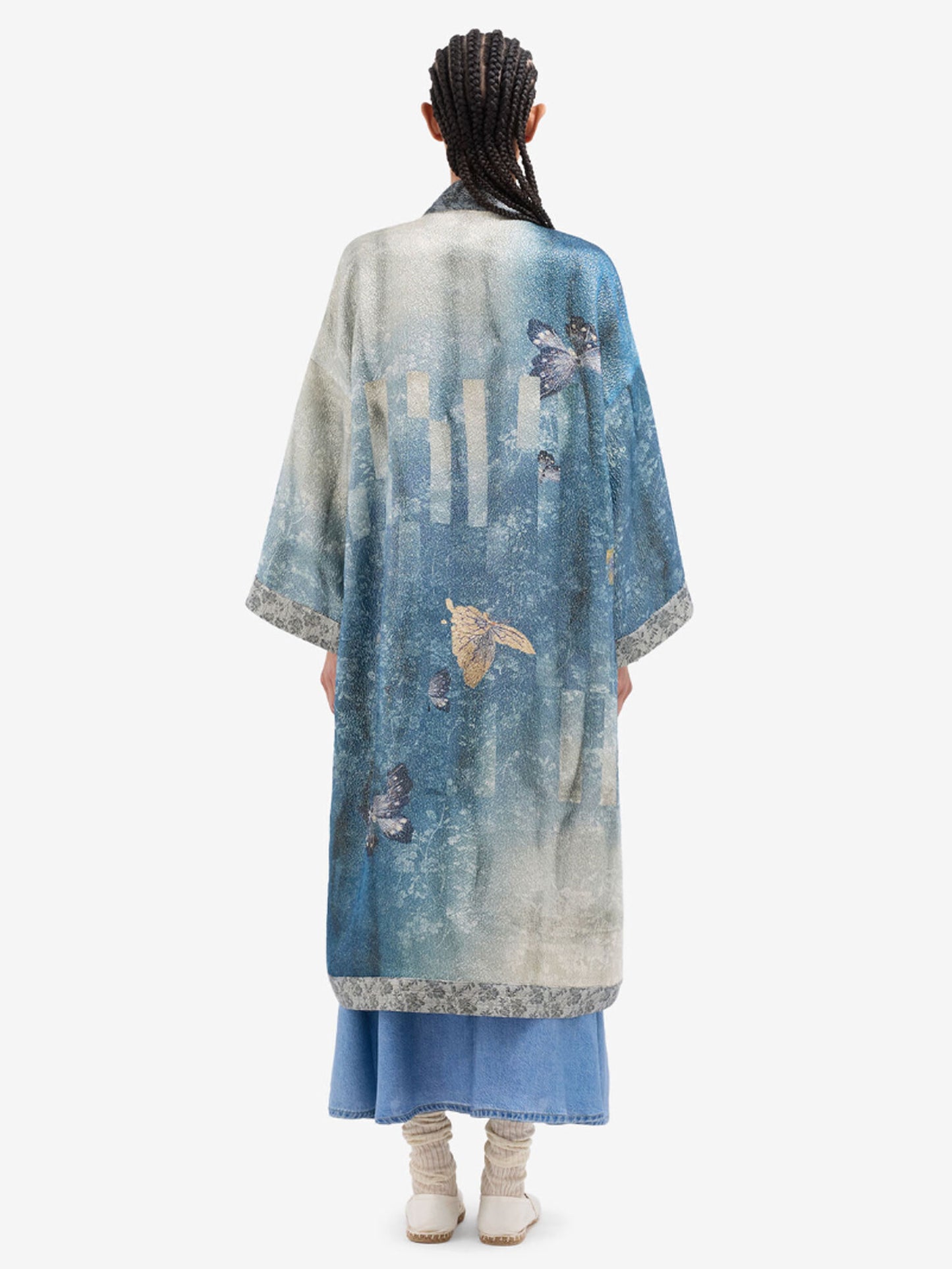 KIMONO JACKET LUREX FLORAL