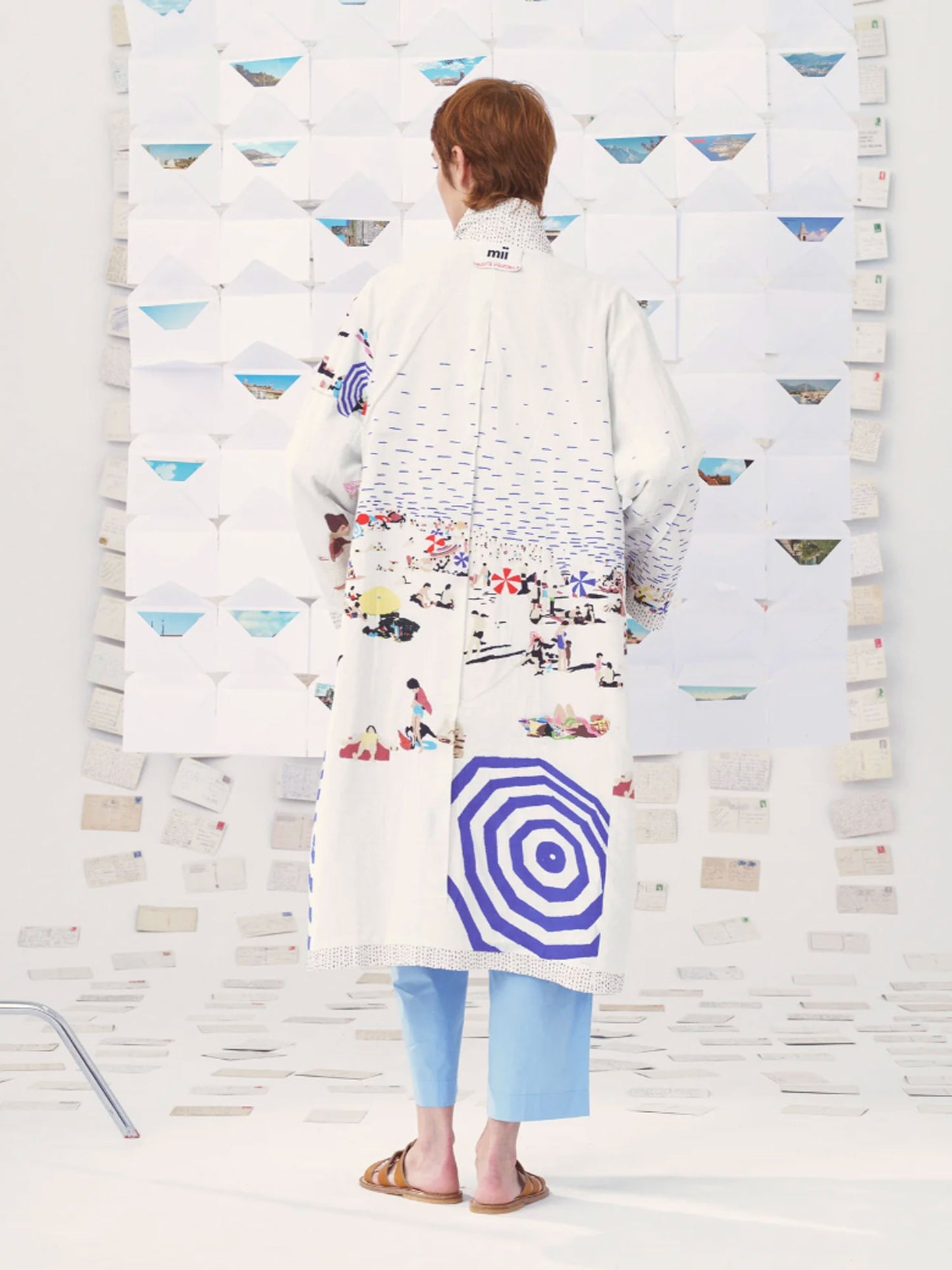 REVERS SILK COAT DONIV WHITE MULTI