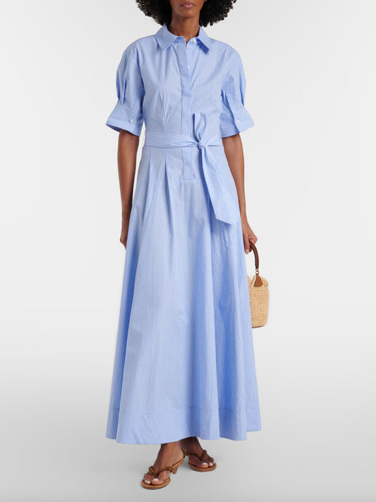ROBE CHEMISE TRUMAN RAYÉE BLEU/BLANC