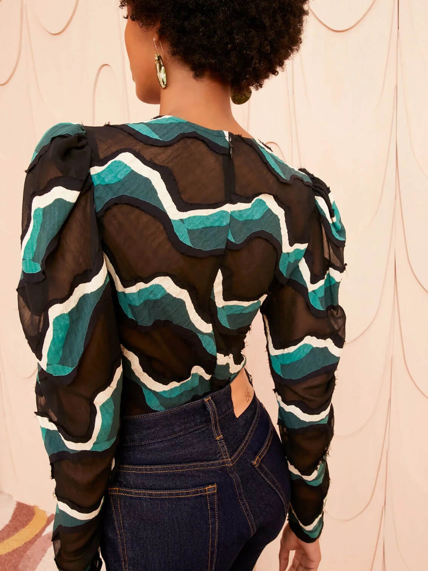 BLOUSE LEYLA SAPHIR DE MER NOIR