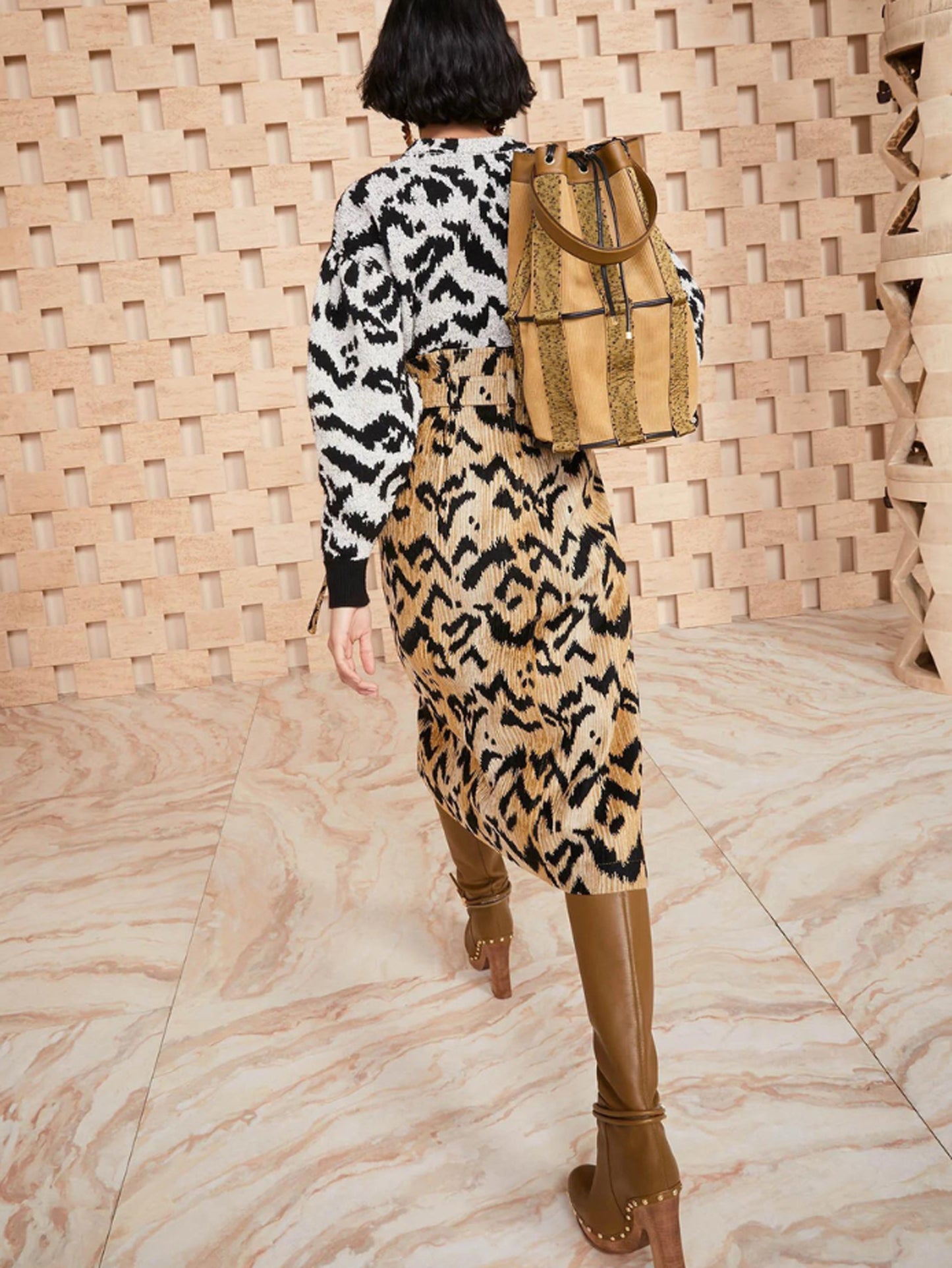 JUPE SONIA MARRON/NOIR