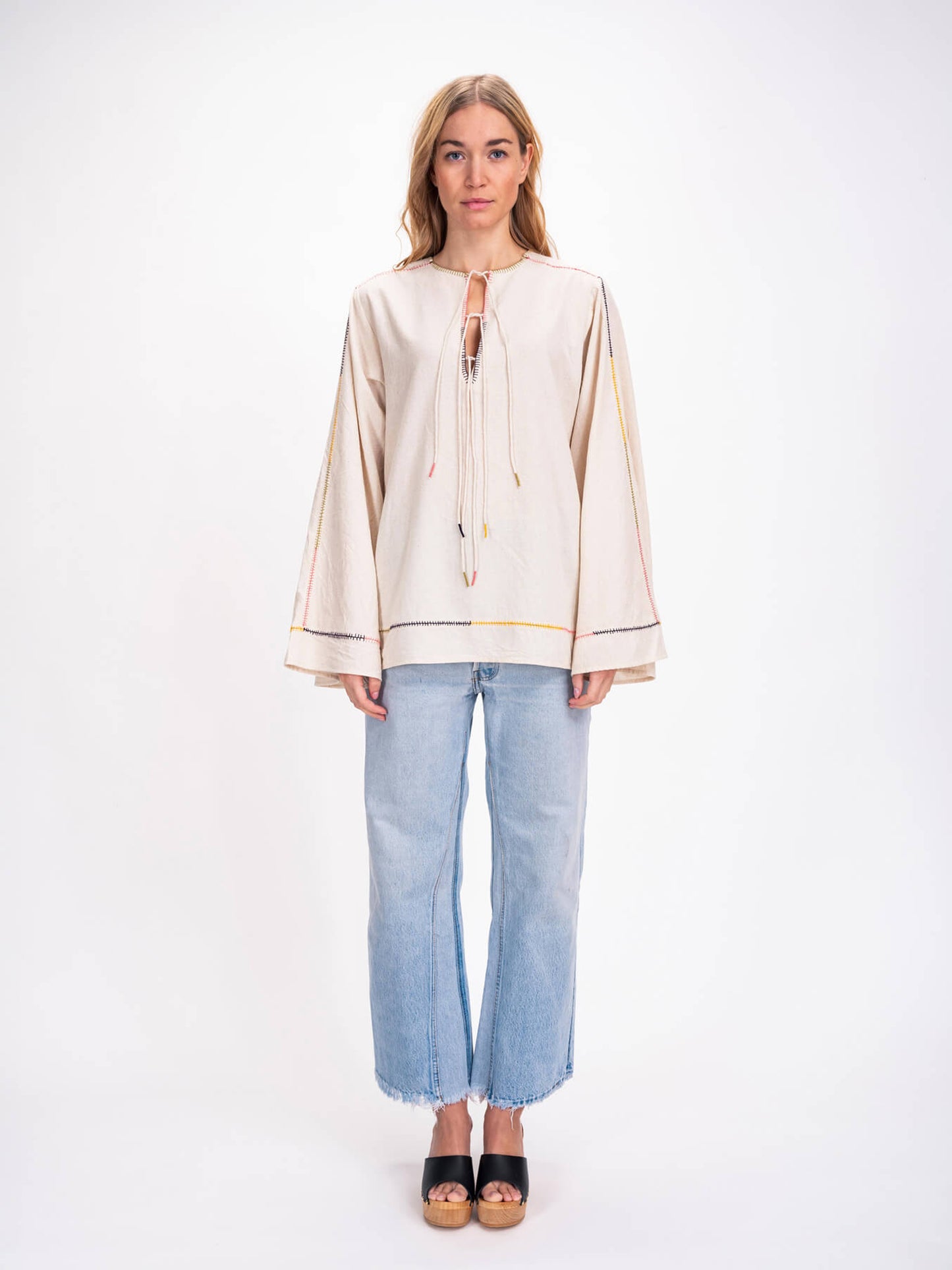 PONDICHERRY BLOUSE NATURAL COTTON