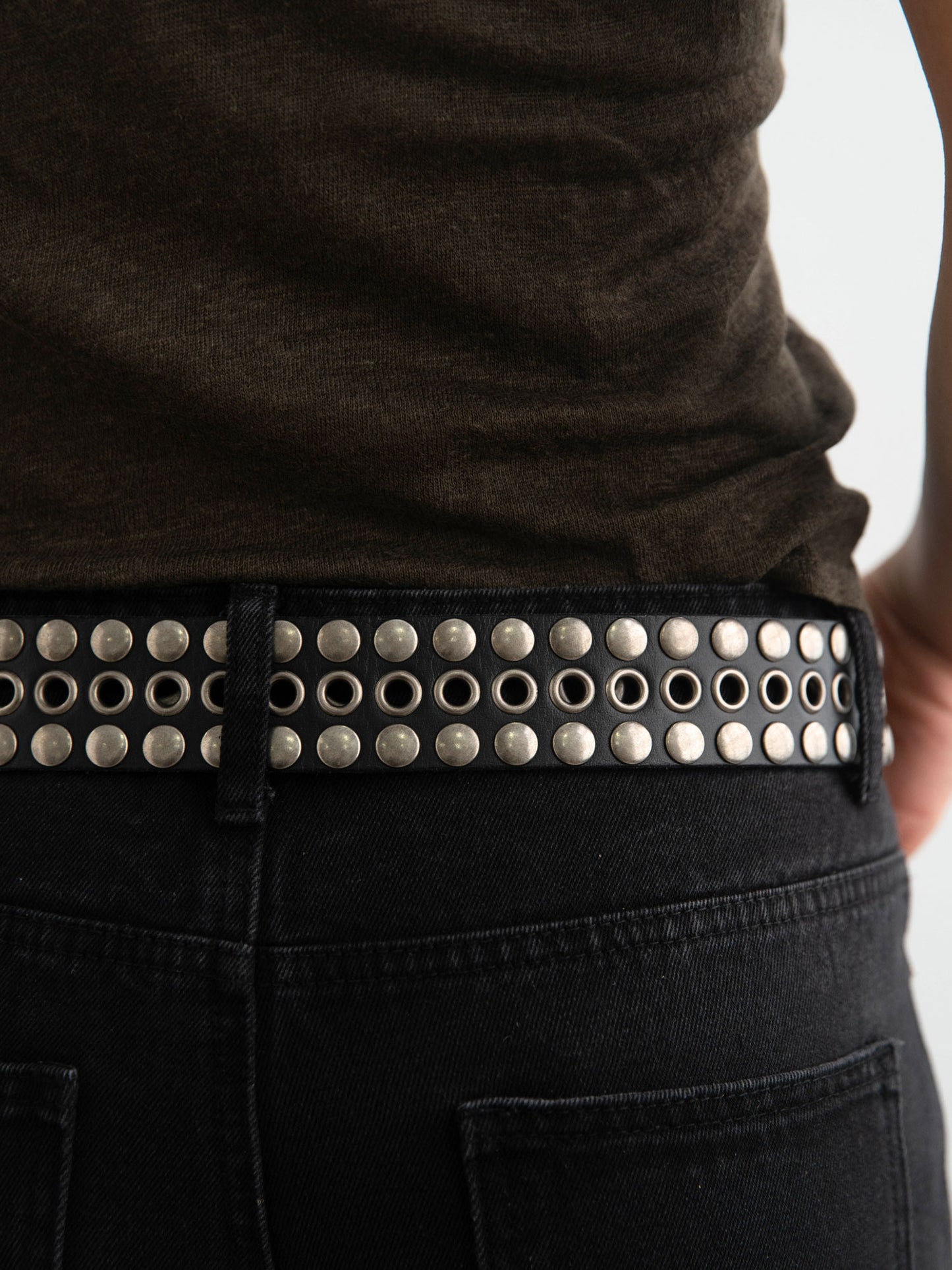 BOWIE BELT MULTI STUDDS BLACK