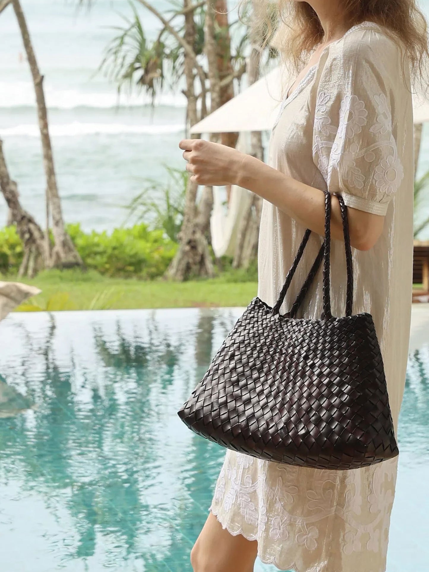 SANTA CROCE DARK BROWN BAG