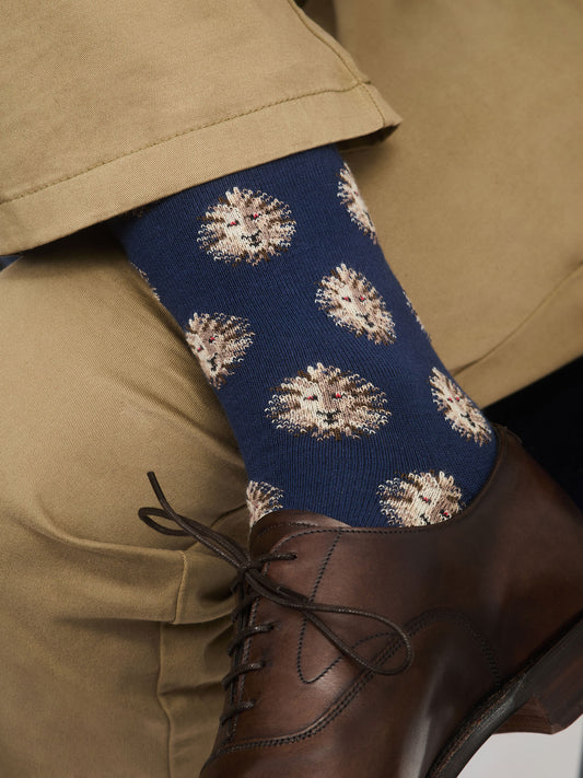 CHAUSSETTES LIONS MULTICOLORES MARINE