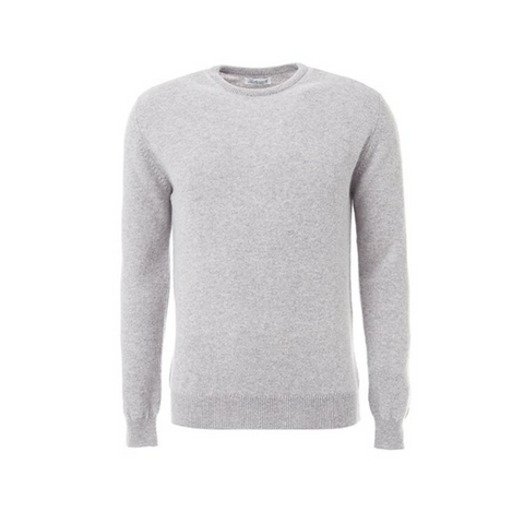 Grey wool round neck sweater