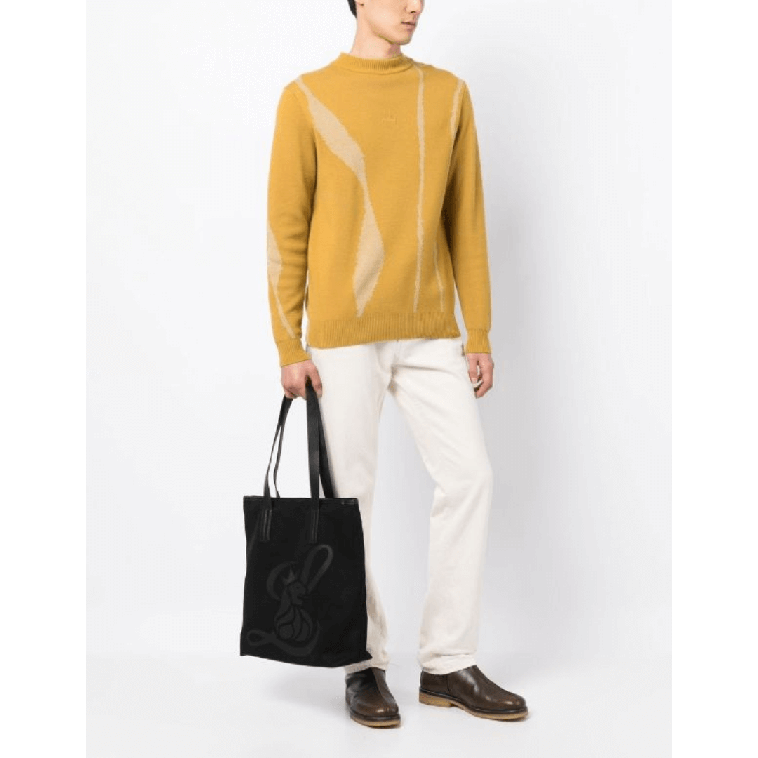 Canvas Lion Shopper - Black