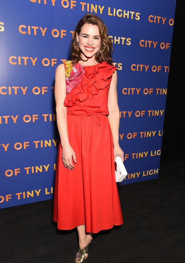 Billie  Piper Attends the City Of Tiny Lights screening In AW17 Alice Archer Fleta dress