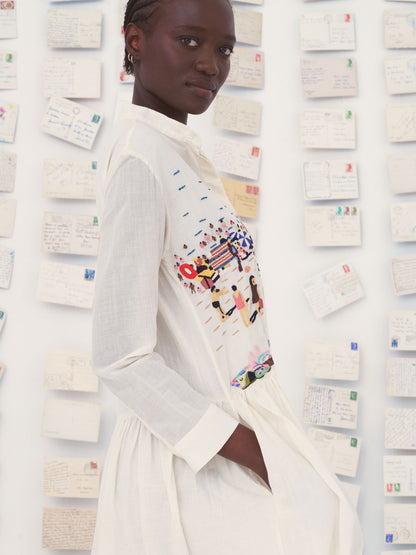 DRESS TARA LA BEACH NATURAL / MULTI