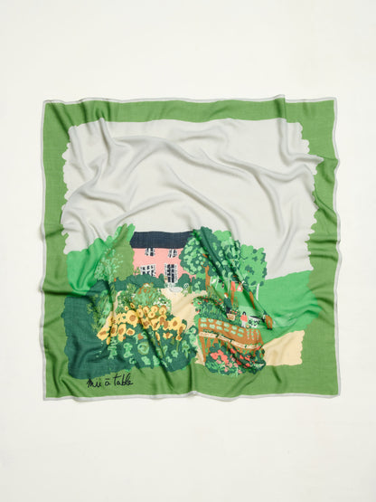 SCARF WOOL SILK GARDEN - LE POTAGER