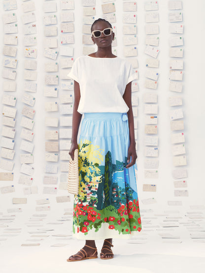 SKIRT 79 EZE FLORAL SEA VIEW BLUE MULTI