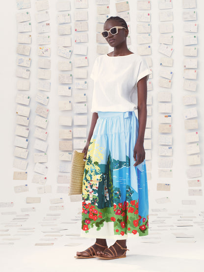SKIRT 79 EZE FLORAL SEA VIEW BLUE MULTI