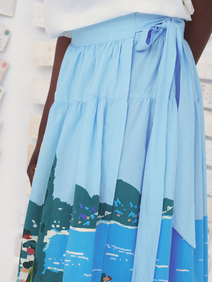 SKIRT 79 EZE FLORAL SEA VIEW BLUE MULTI